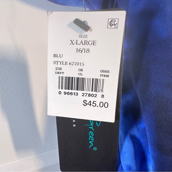 Aqua Green swimwear blue tye dye one piece size 14 NWT - Picture 4 of 6